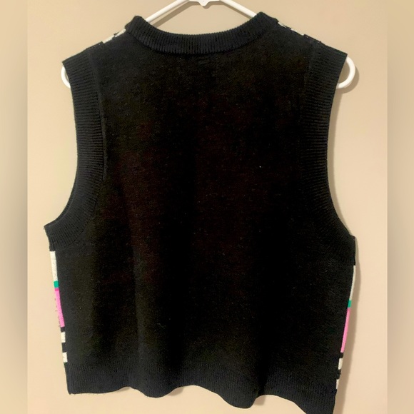 Graphic knitted sweater vest - Picture 2 of 2